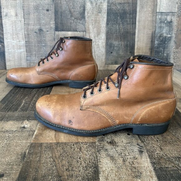 Chippewa Vintage Steel Toe Ankle Brown Work Boots Mens 12 - Picture 11 of 12